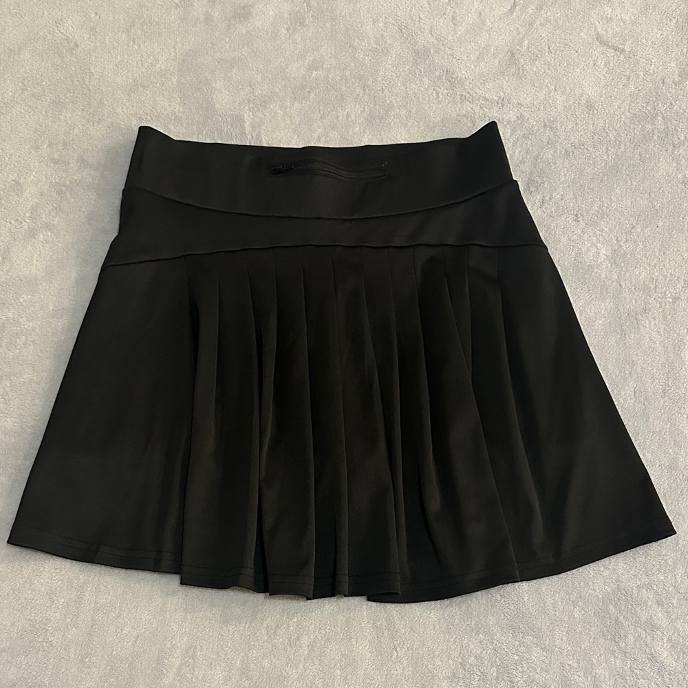 Black Pleated Golf Skort